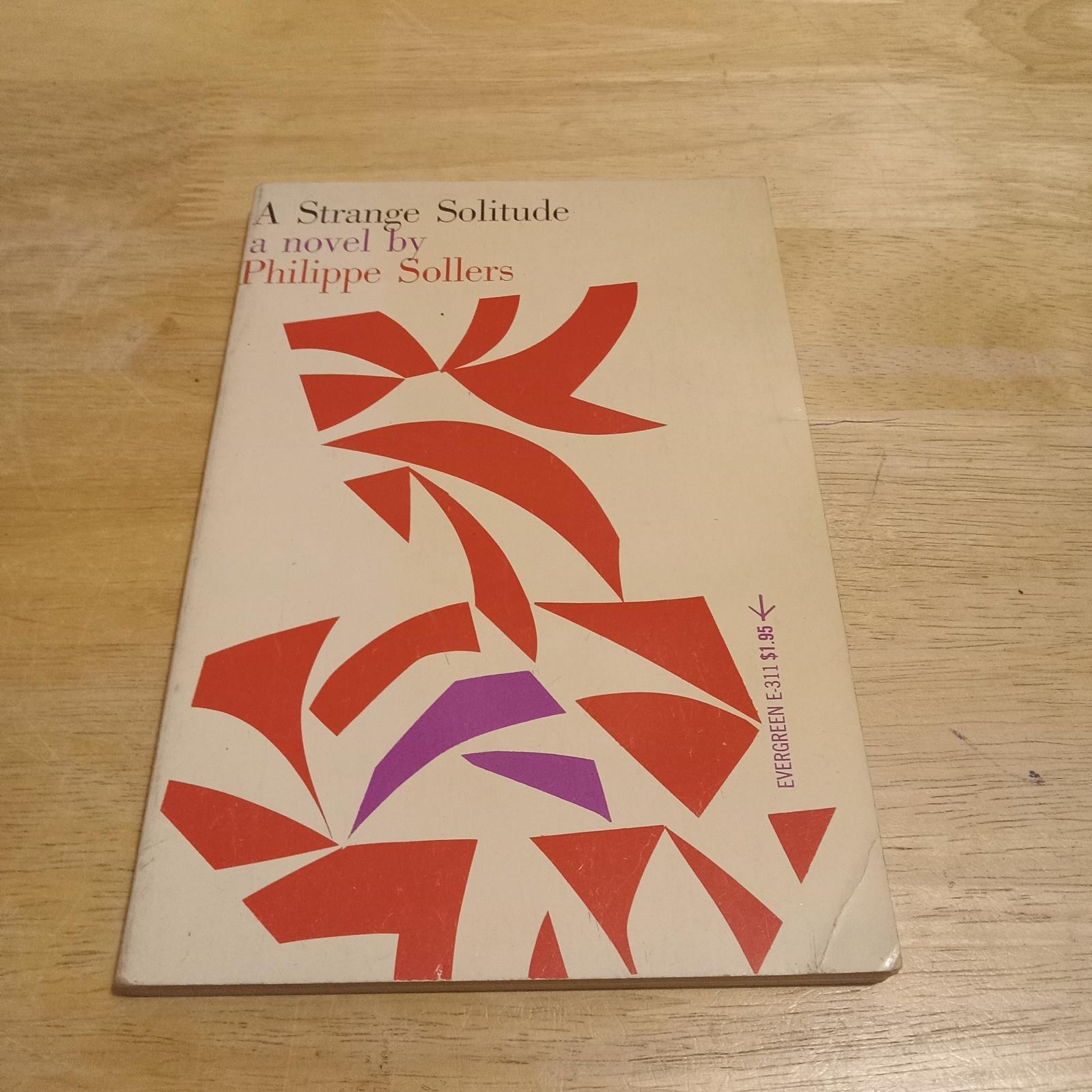 Phillippe Sollers A Strange Solitude 1961 Grove Press 1st Evergreen 8vo SC VG+