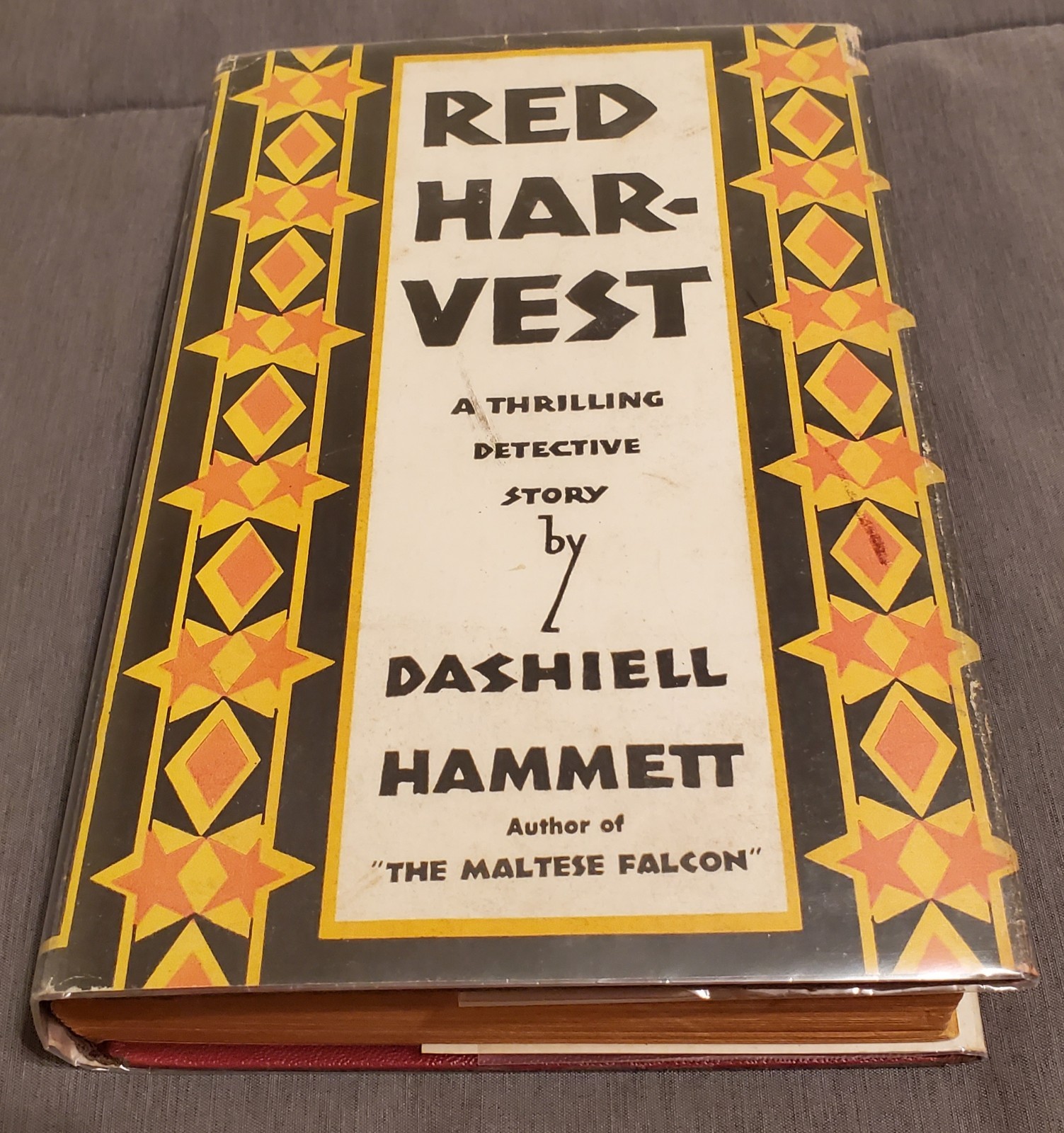 RED HARVEST – Dashiell Hammett – Vintage HCDJ Grosset/Dunlap – FINE!!