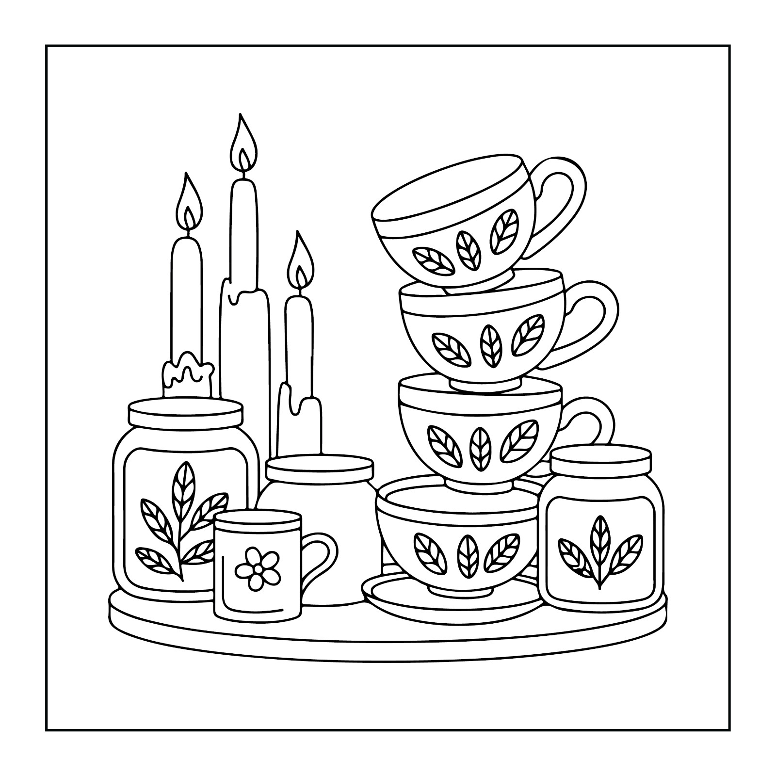 Cozy spaces coloring book