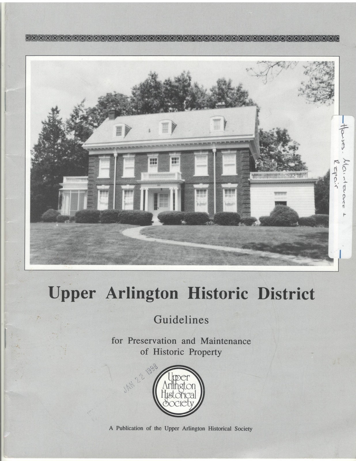 Upper Arlington HIstoric District Guidelines – Preservation