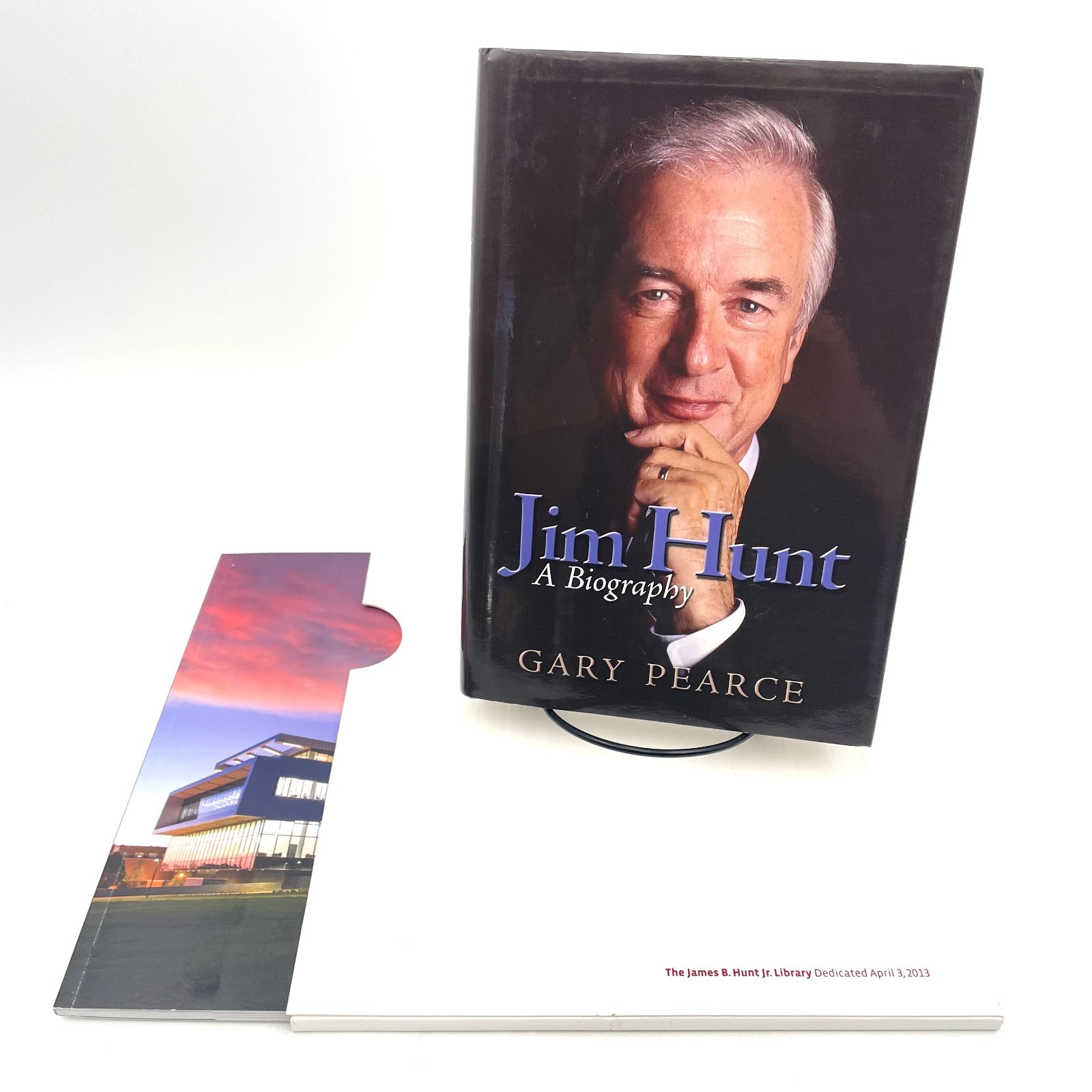Gov Jim Hunt Biography Book Gary Pearce + NCSU Hunt Library Dedication Booklet