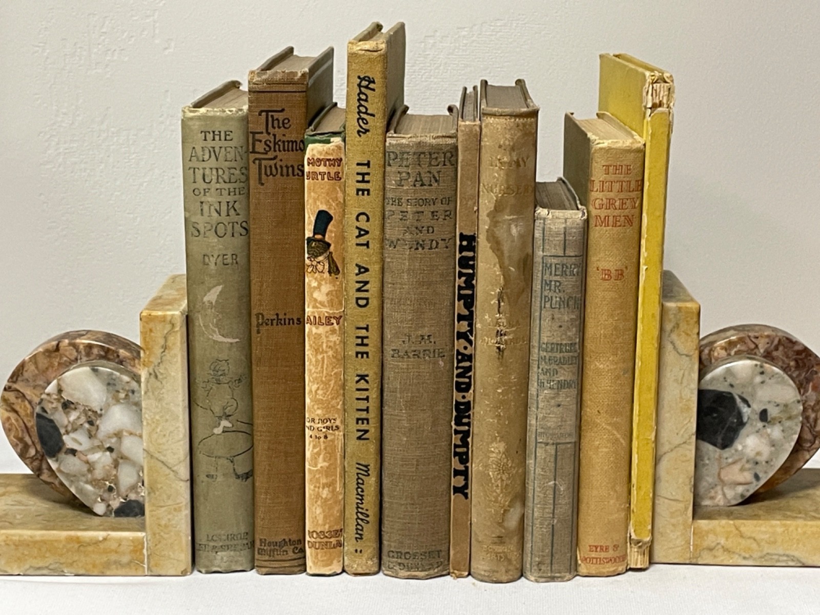 Antique Children’s Books Lot Babar Peter Pan Ink Spots 10 Volumes from 1890-1940
