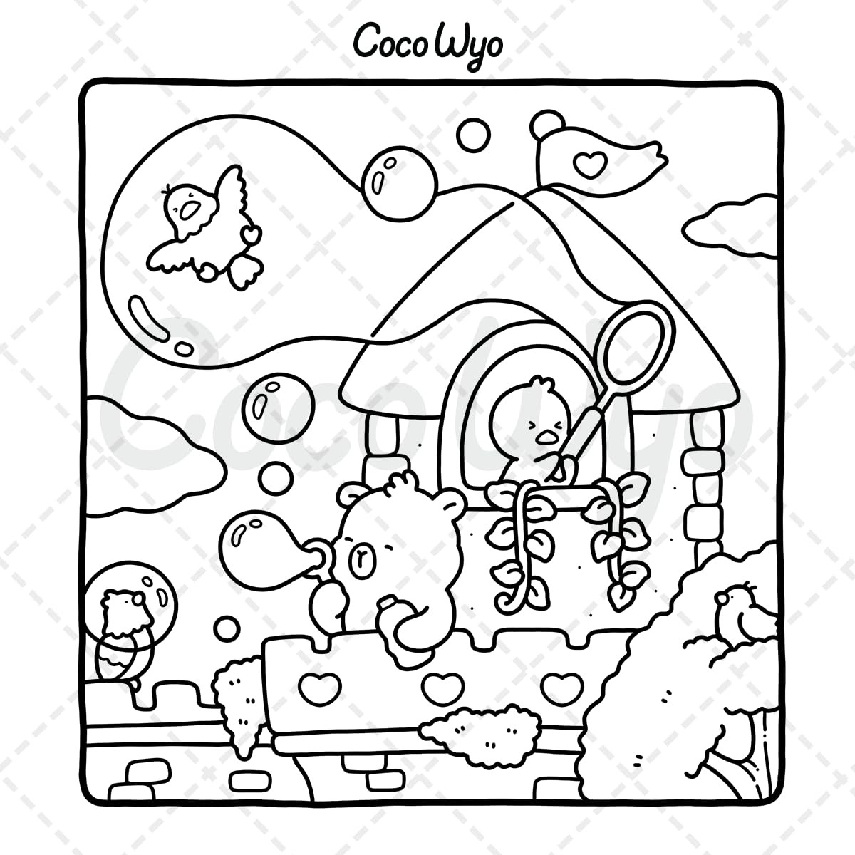 Little Cuddles by Coco Wyo: Coloring Book for Adults and Teens | Paperback