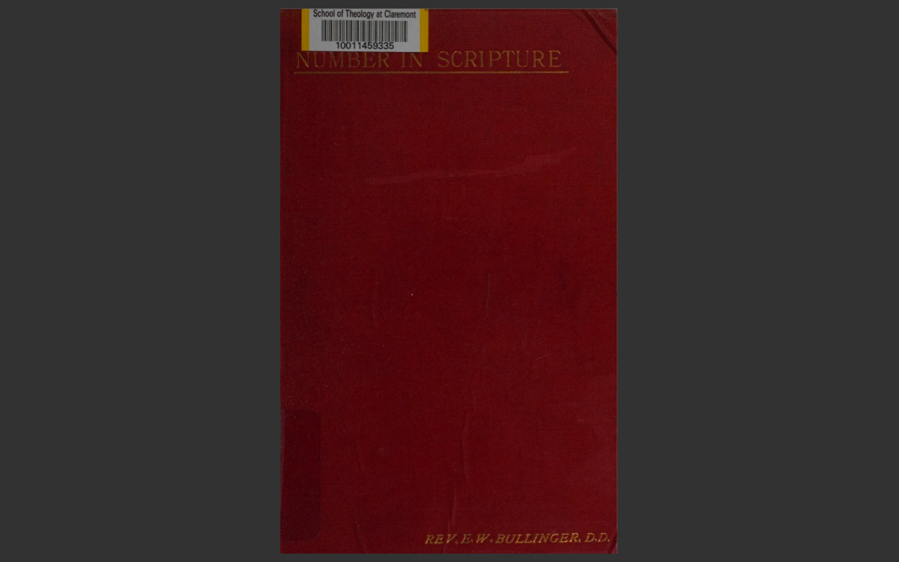 Number in Scripture by EW Bullinger – Christian Bible Study Theology ebook on CD