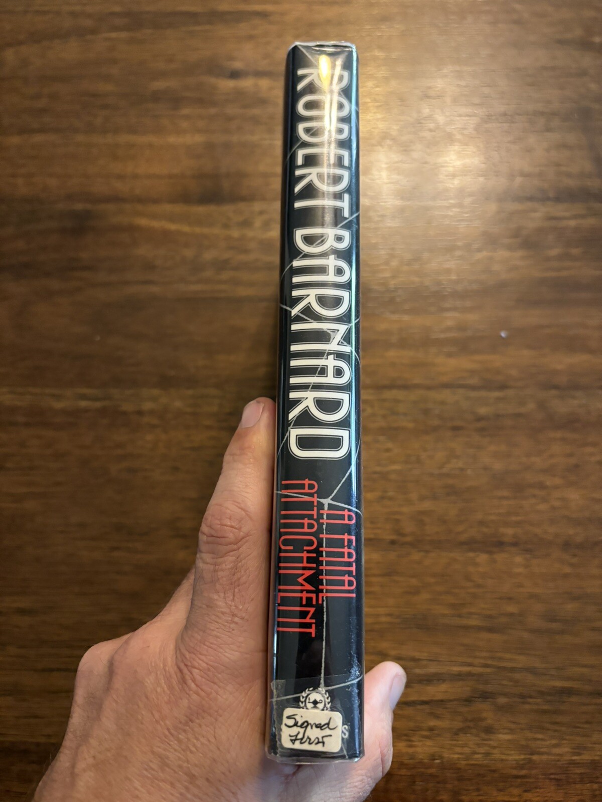 SIGNED A Fatal Attachment Robert Barnard 1st Printing Edition 1992 HCDJ
