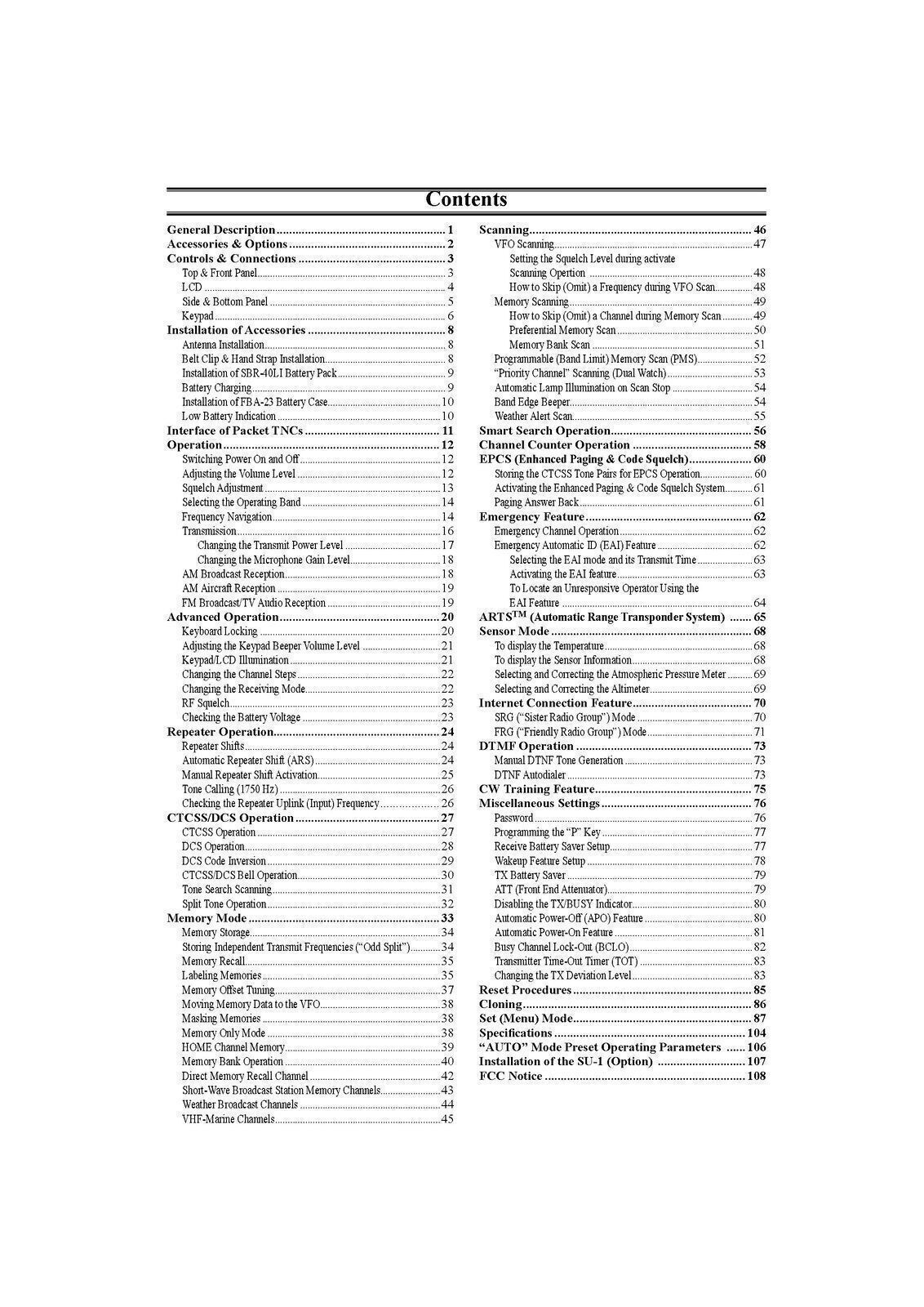 YAESU VX-6R Transceiver User Operation Manual Instructions, TOUGH BINDING
