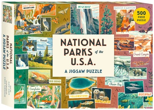 National Parks of the USA a Jigsaw Puzzle: 500 Piece Puzzle by Kate Siber: New