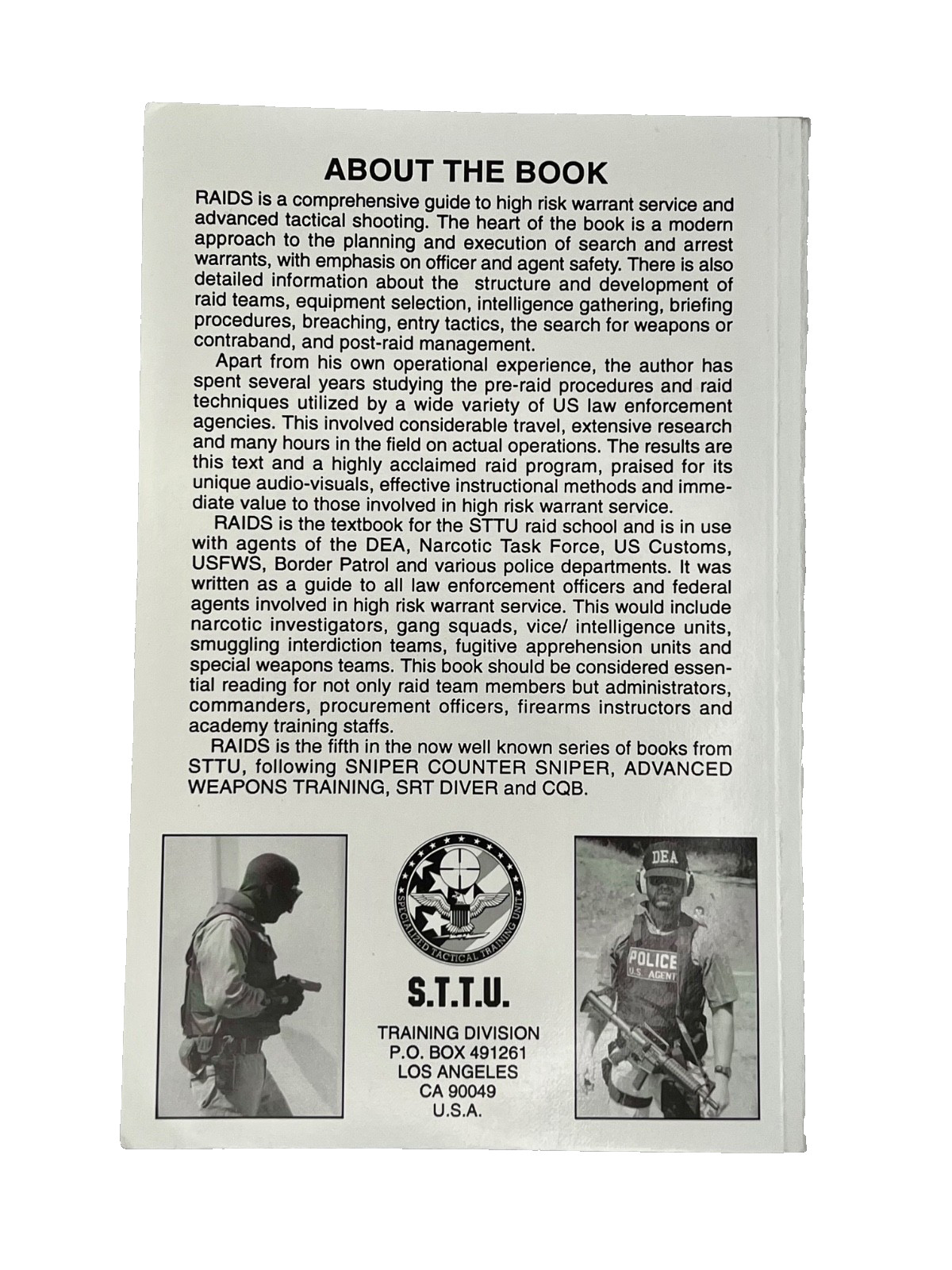 RAIDS: A Tactical Guide To High Risk Warrant Service By Mark Lonsdale 2000 PB