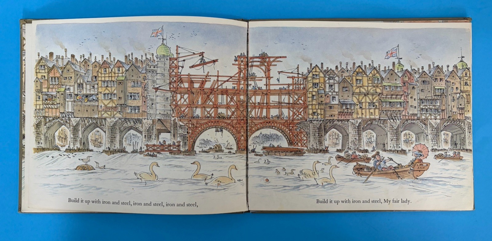 London Bridge Is Falling Down The Mother Goose Library 1975 HC Book