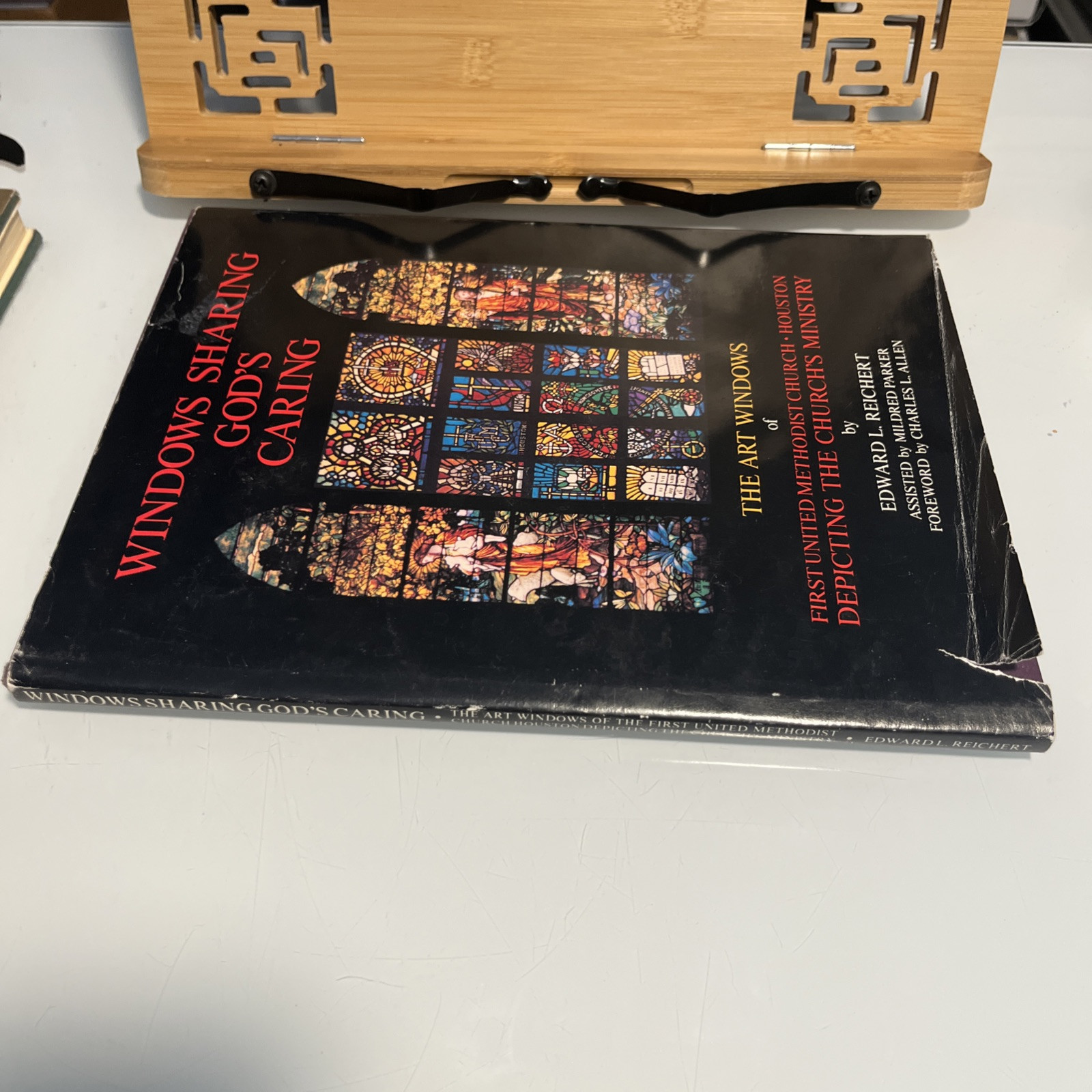 Window sharing God’s caring Edward Reichart, Signed By Charles L. Allen