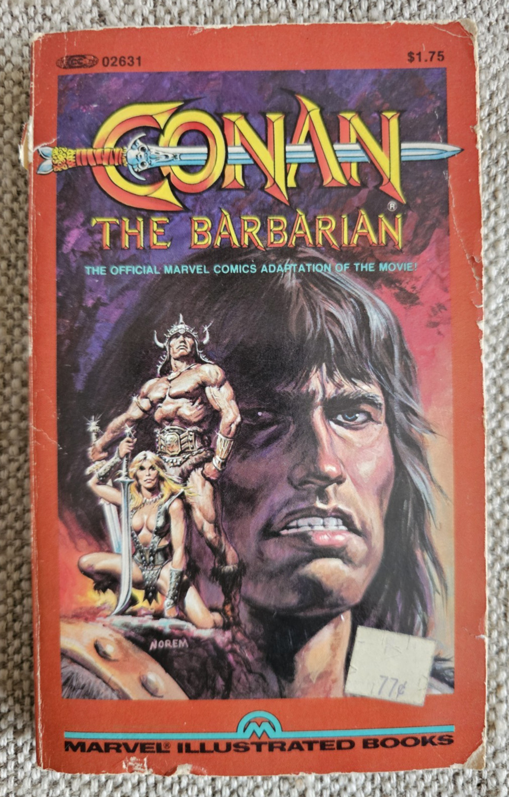 Conan The Barbarian The Official Marvel Comics Illustrated Books 1st Ed 1982