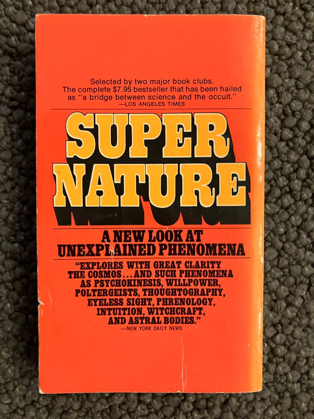 Super Nature / Lyall Watson / Paperback 1974 / Esoterica / Fortean