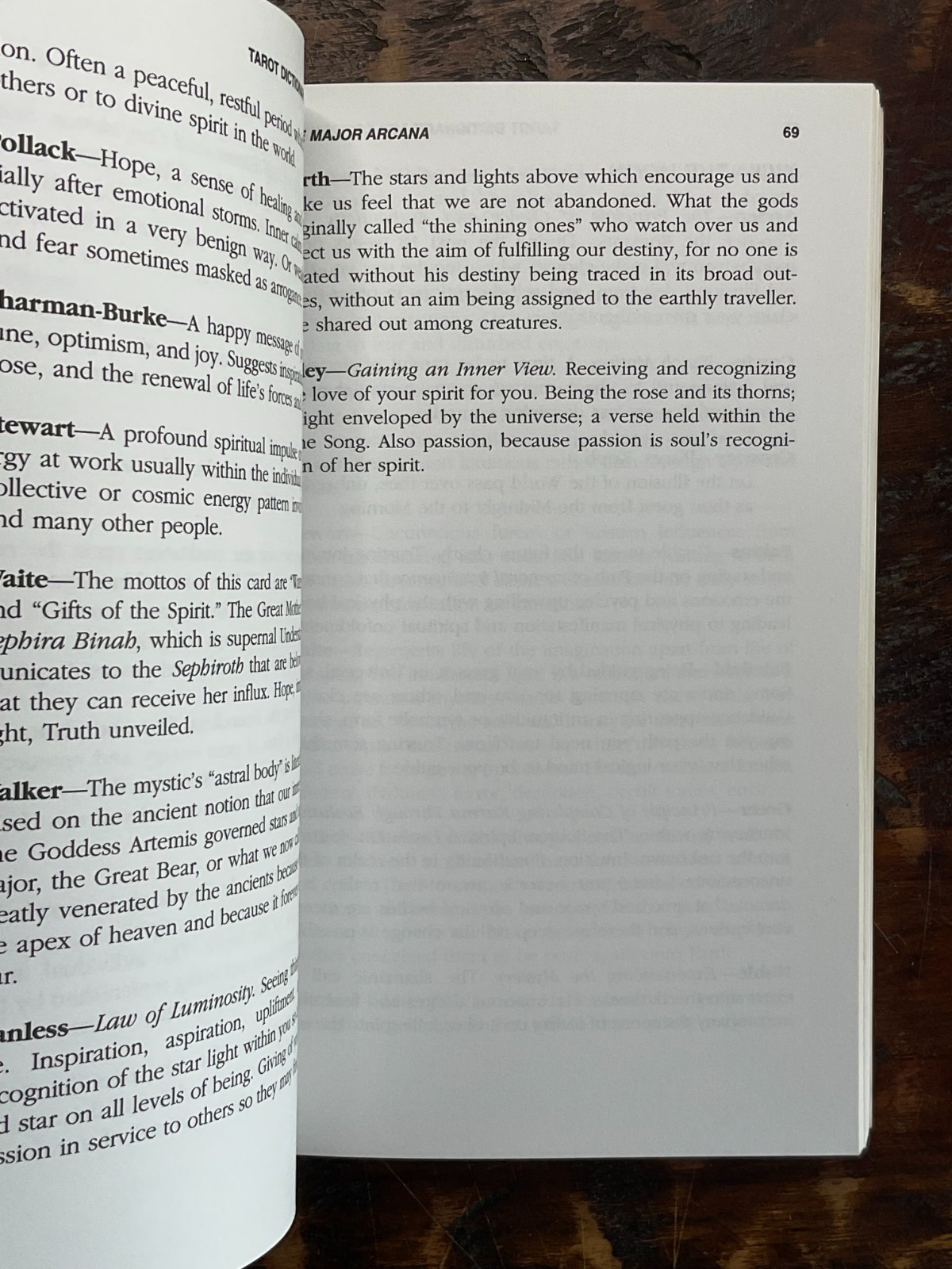 1995 Tarot Dictionary and Compendium by Jana Riley-Paperback-Succinct Definition