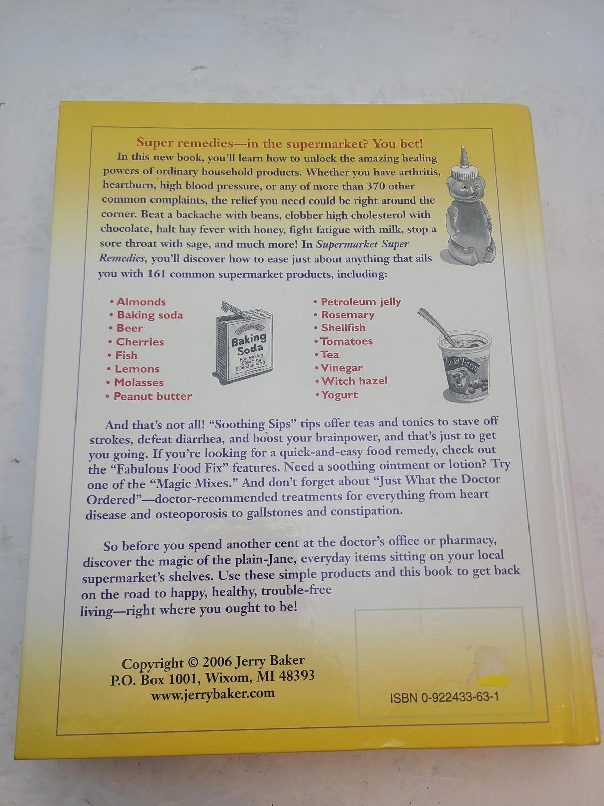 Jerry Baker Supermarket Super Remedies Book Home Remedies Matthew Hoffman