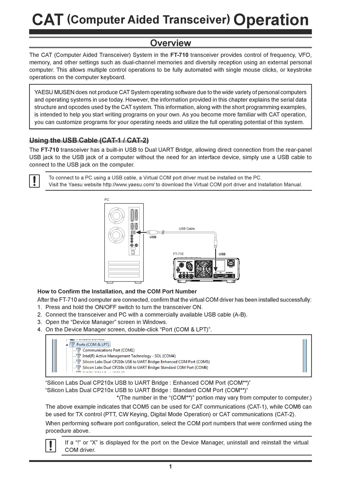 YAESU FT-710 CAT Operation Reference Manual – TOUGH WIRE BIND – TOUGH COVERS