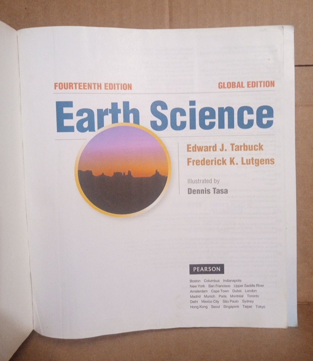 Earth Science–Global Edition -14th Edition by Edward Tarbuck –Paperback