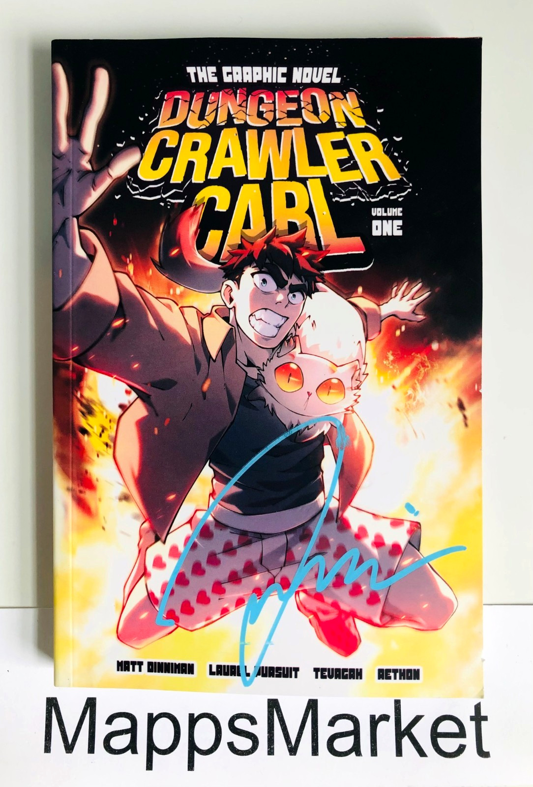 SIGNED Dungeon Crawler Carl, Vol. 1 Graphic Novel by Matt Dinniman Trade PB NEW