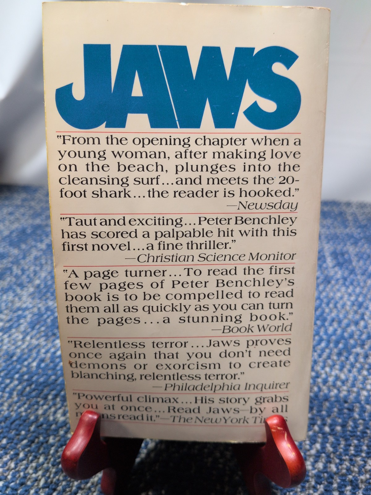 Jaws 1975 Peter Benchley Paperback A Bantam Book