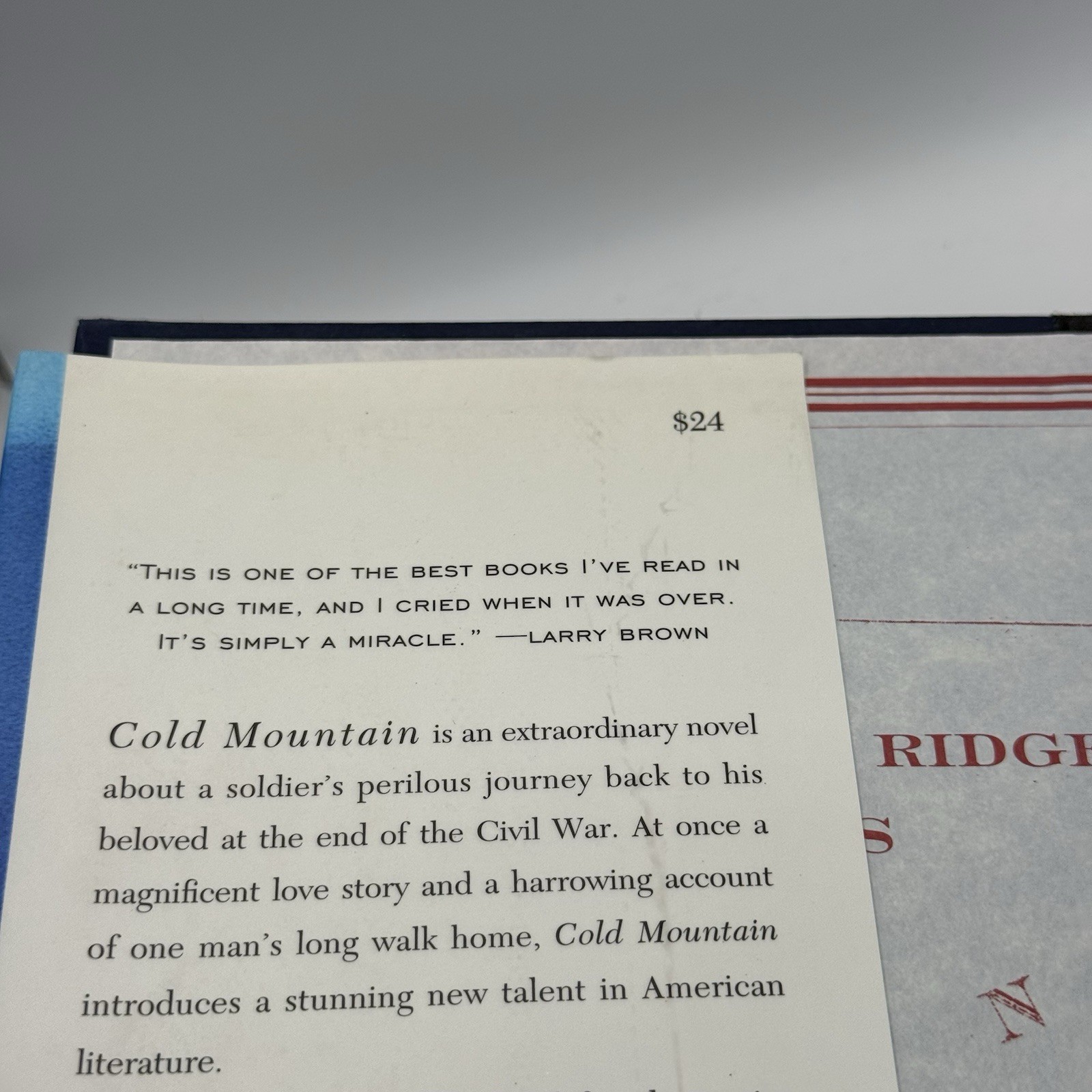 CHARLES FRAZIER “Cold Mountain” 1st Ed. HCDJ Hand Signed