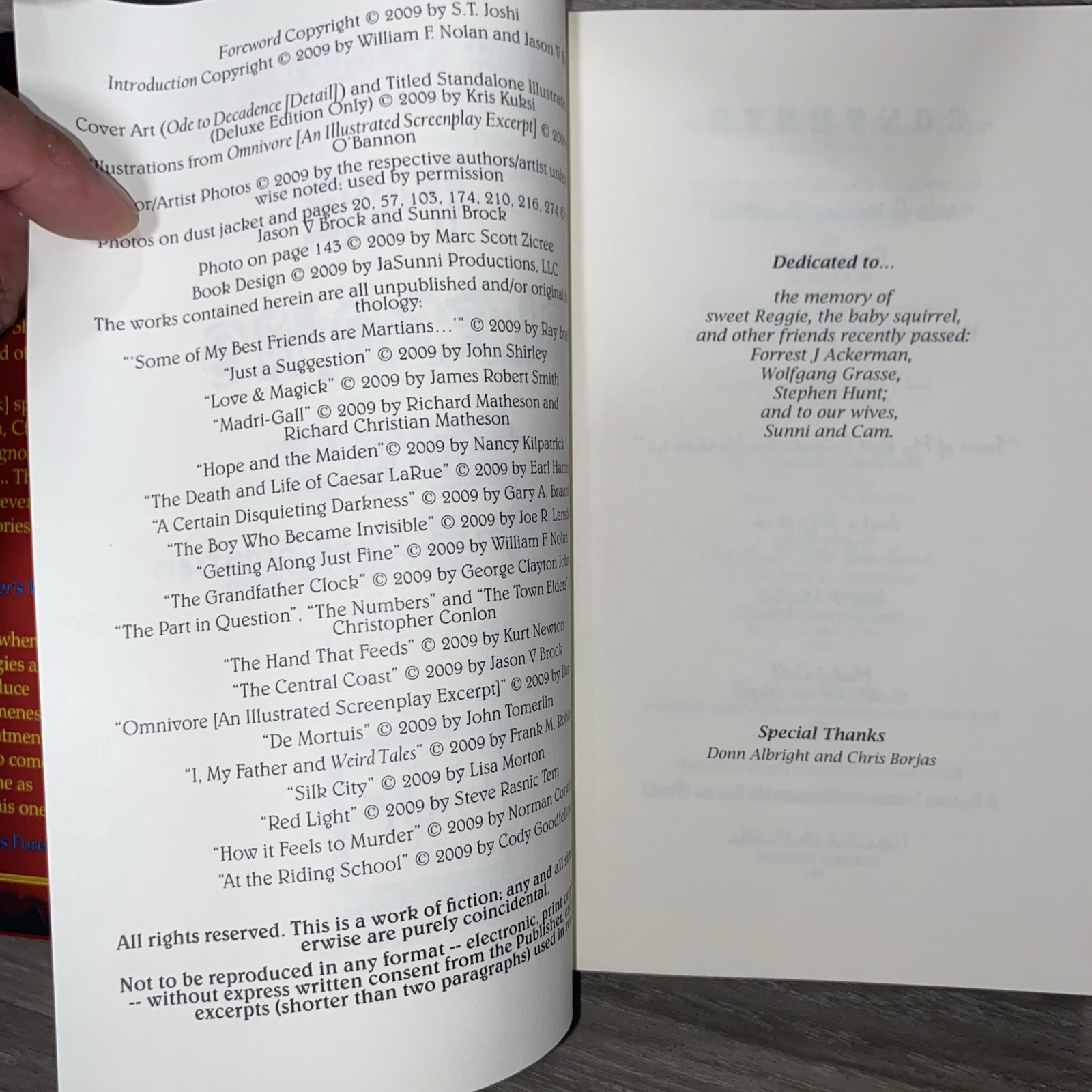 SIGNED 1st ED “The Bleeding Edge” William F. Nolan Jason V Brock 2009