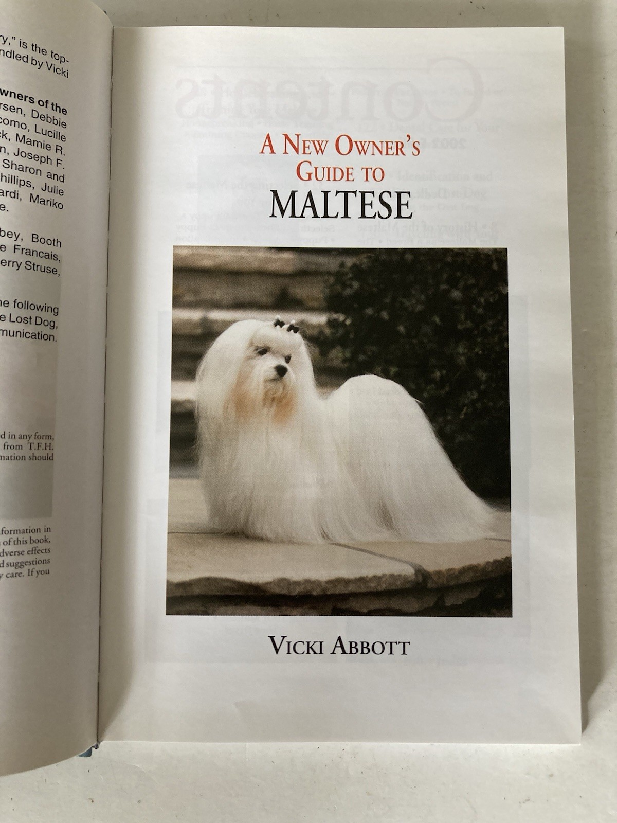 A New Owner’s Guide to Maltese by Vicki Abbott Hardcover Book