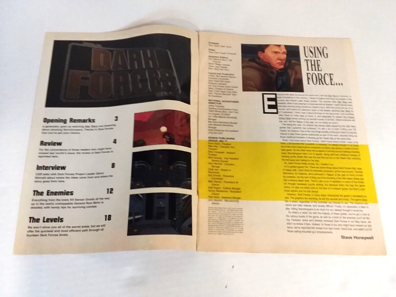 CGR’s Guide to Dark Forces Magazine 1994 PC Game Lucasfilm ephemera STORMTROOPER