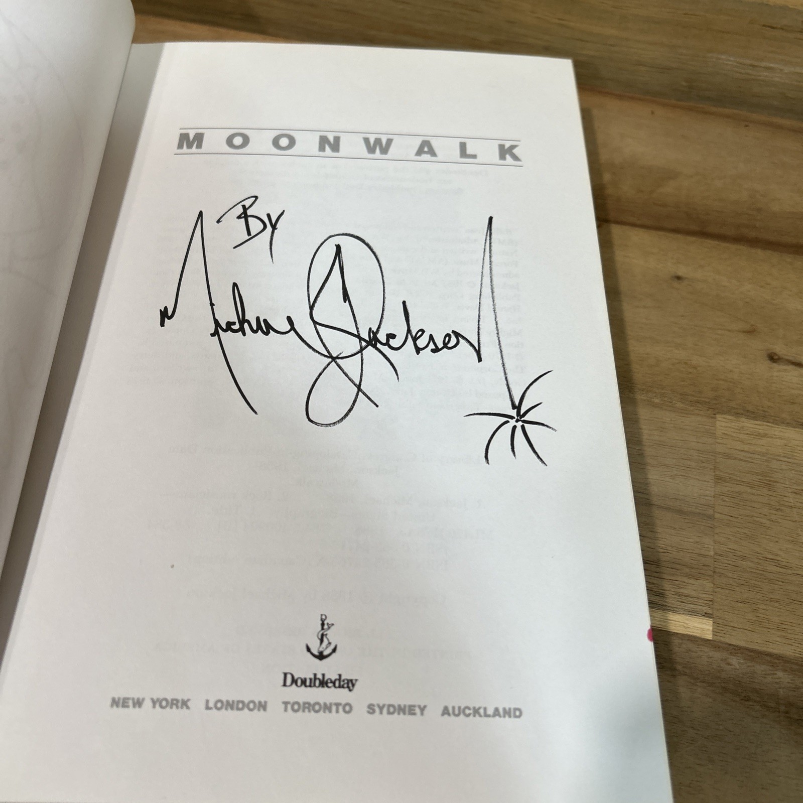 Moonwalk by Michael Jackson 1988 First Edition Hardcover Memoir Doubleday ******