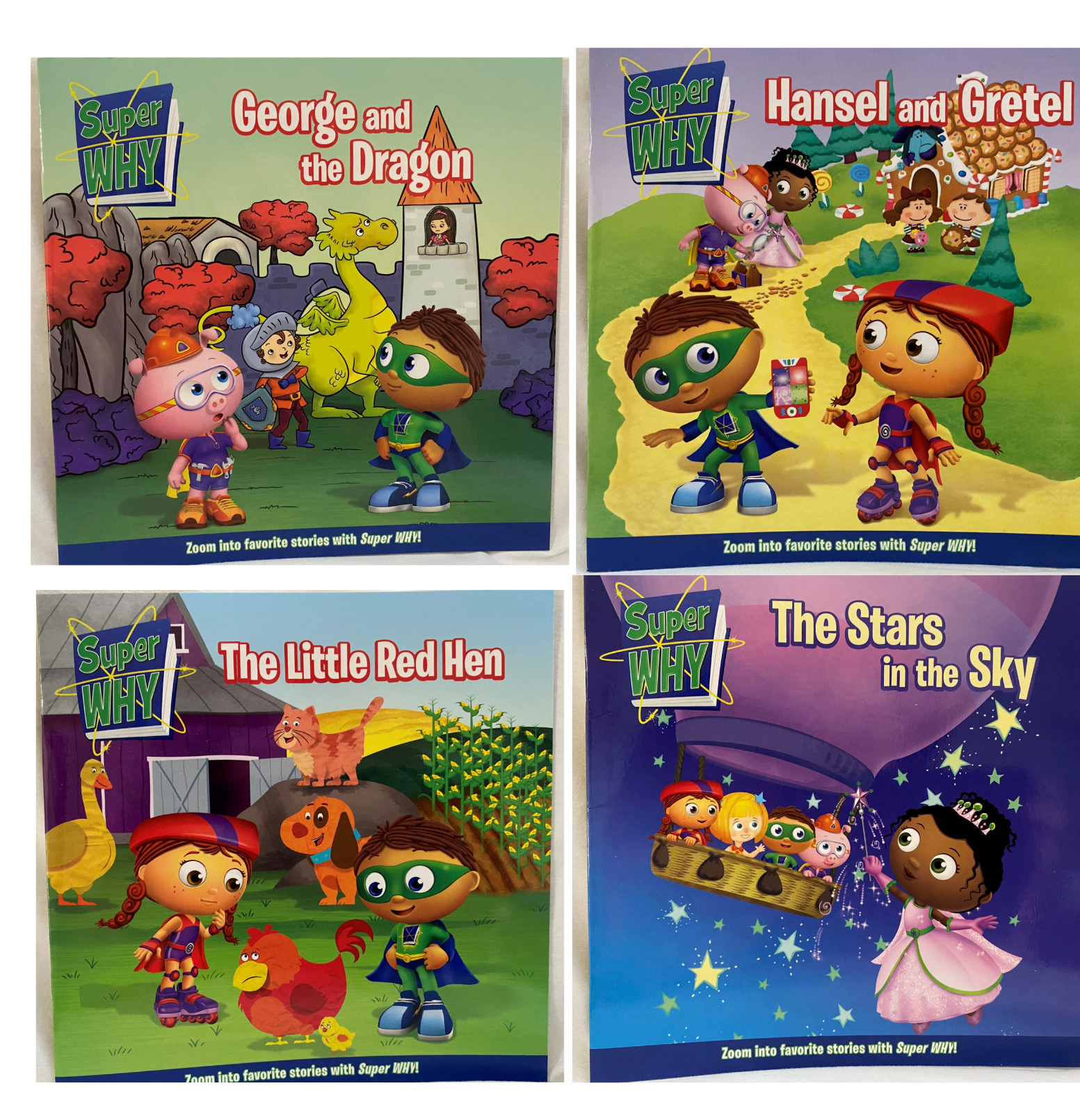 Super Why PBS Kids Watch & Play Children’s Paperback BooksYOUR CHOICE – 4 NEW!