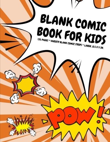 BLANK COMIC BOOK FOR KIDS: 135 PAGES, VARIETY BLANK COMIC By Arnie Lightning NEW