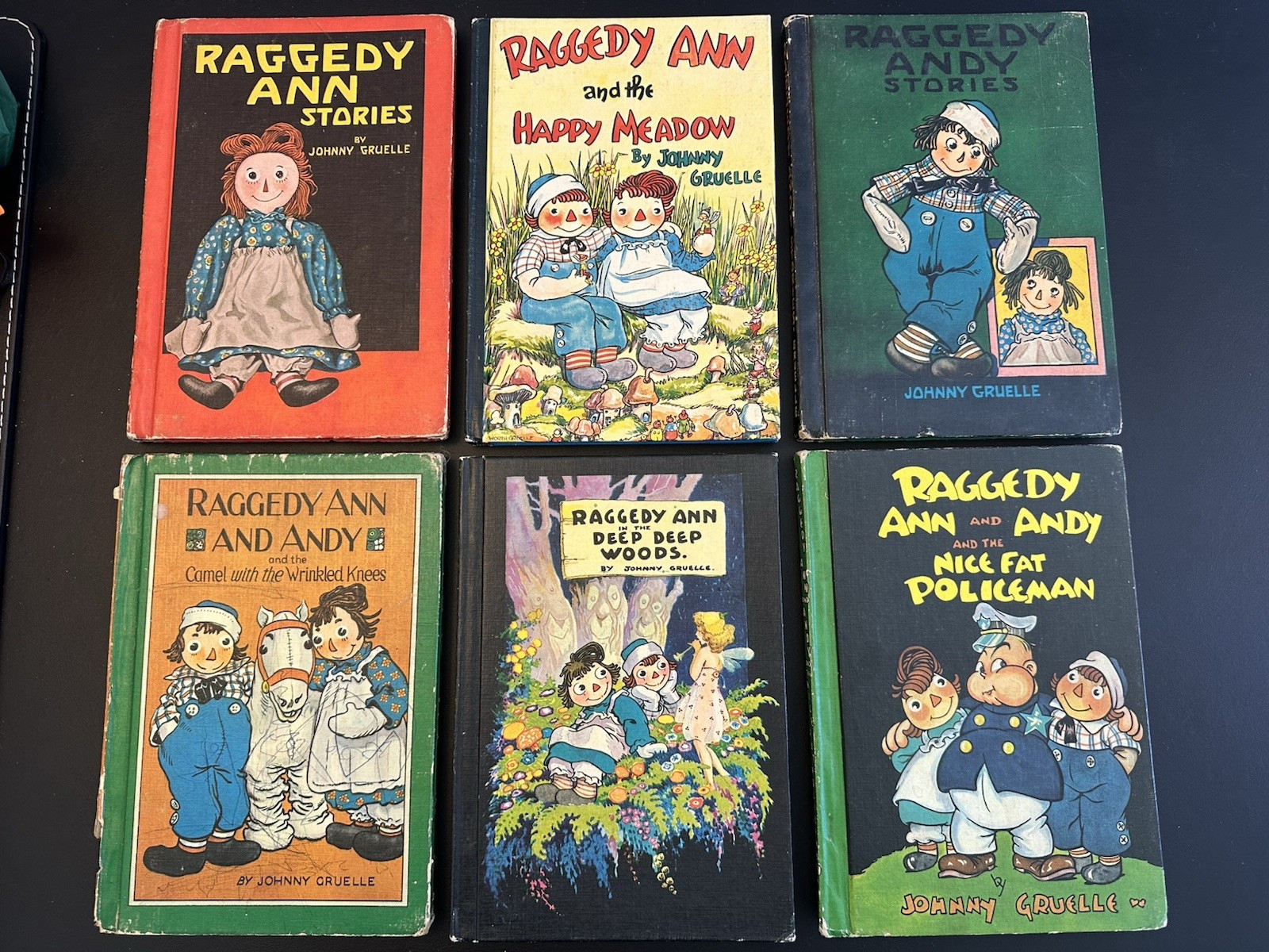 RAGGEDY ANN & ANDY Books ~ Lot of 6 HCs ~ Johnny Gruelle ~ 1960s Bobbs-Merrill