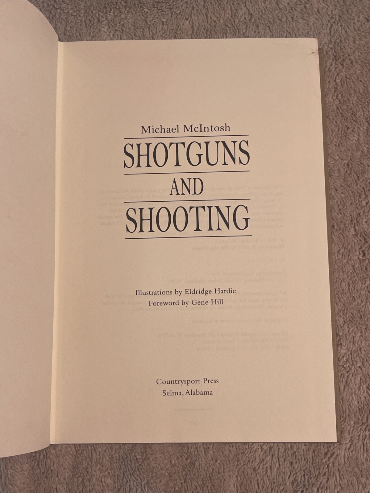 Shotguns and Shooting by Michael McIntosh (1995, Hardcover)