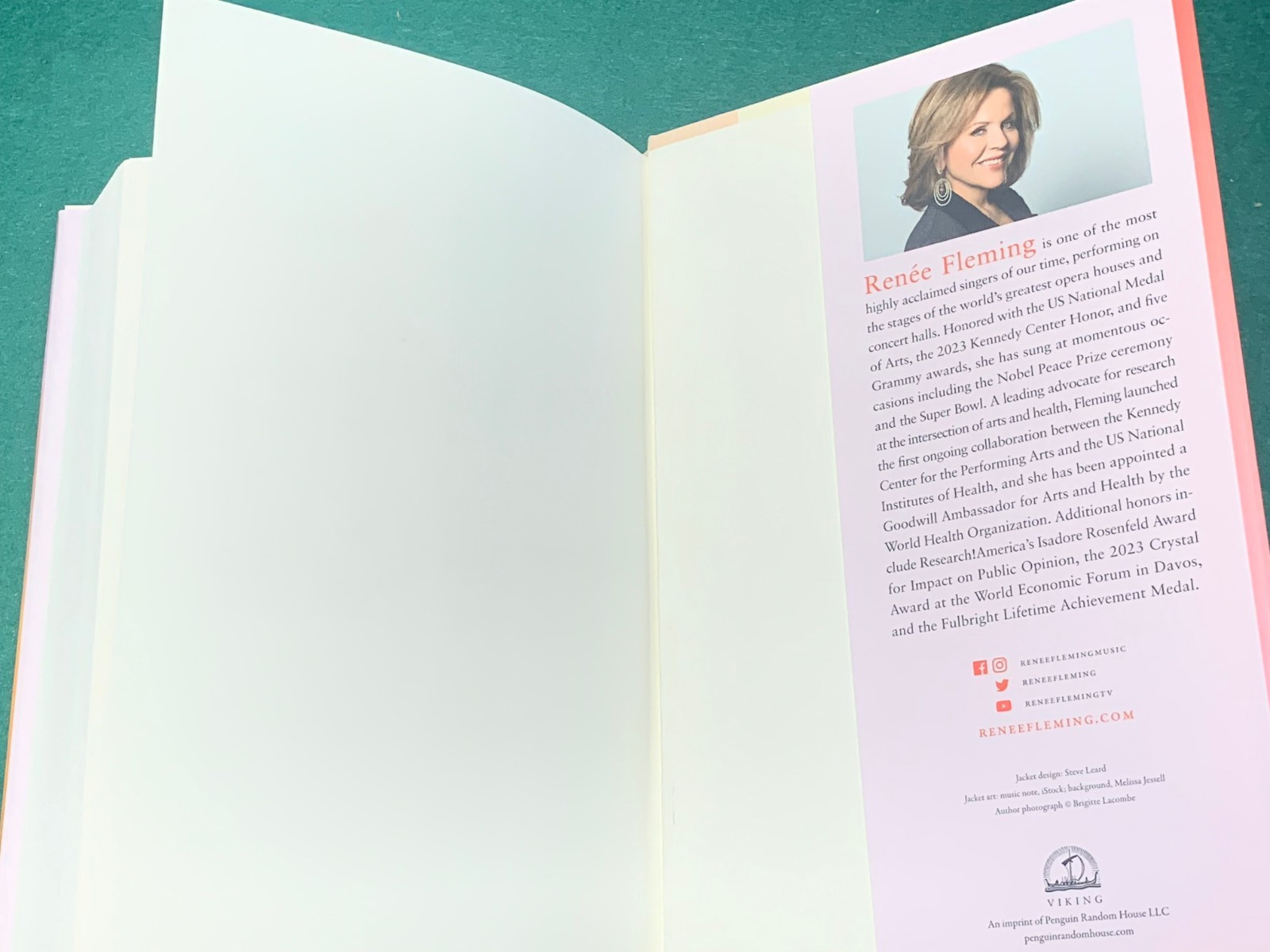 Music & Mind Edited by Renee Fleming SIGNED HC DJ 2024 Performing Arts