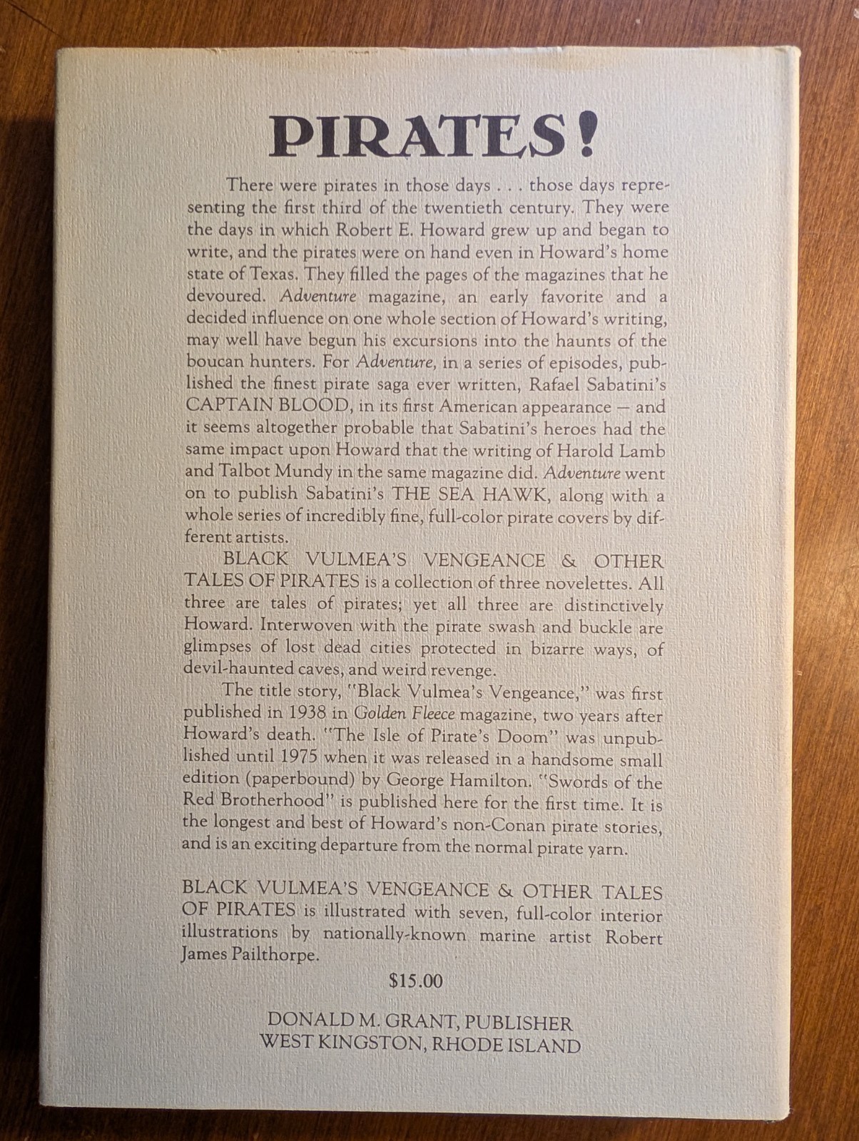 BLACK VULMEA’S VENGEANCE Robert E. Howard Donald Grant SIGNED artist 1st edition