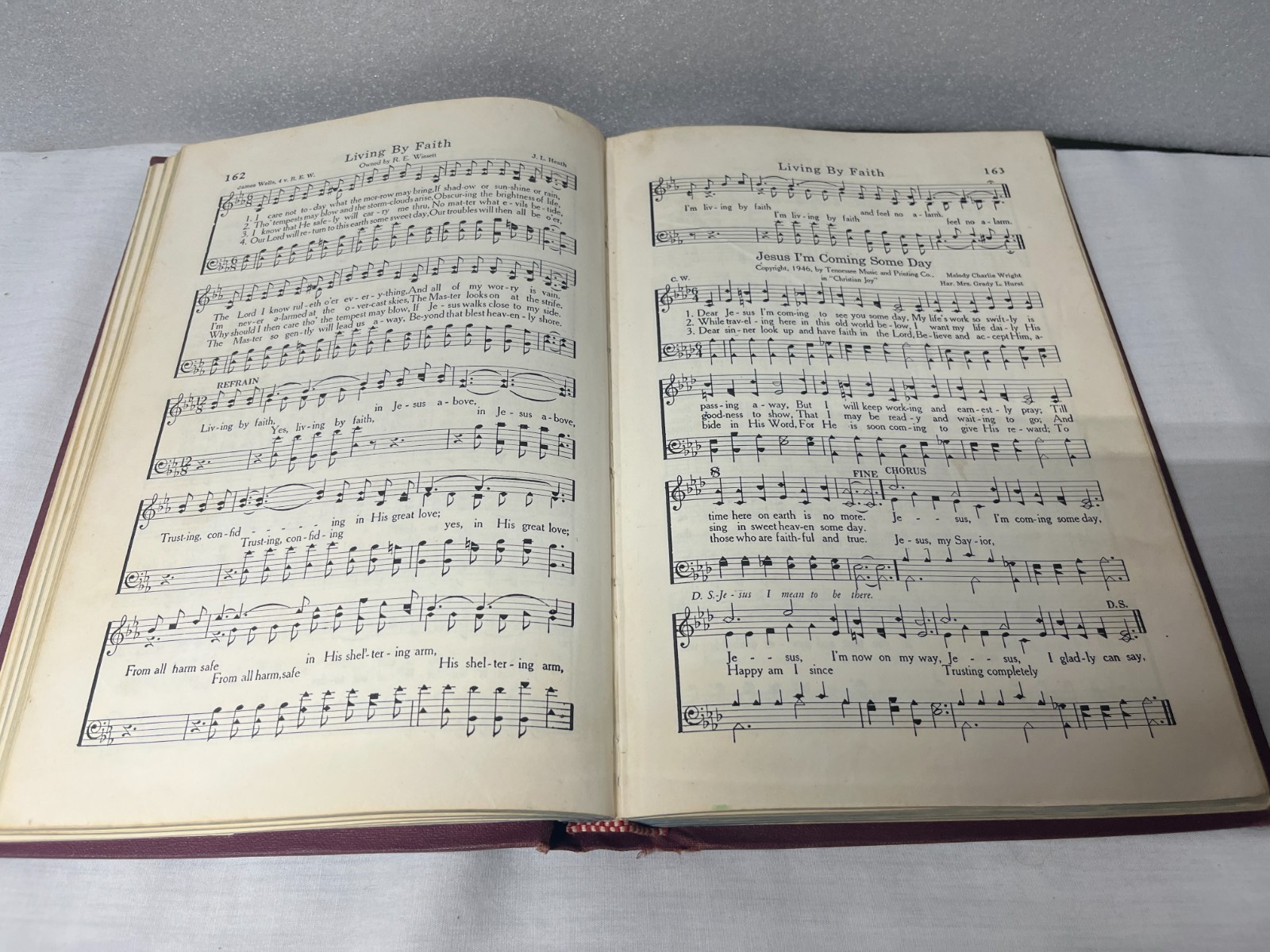 CHURCH HYMNAL SHAPED NOTES ONLY 1951 HARDBACK TENNESSEE MUSIC
