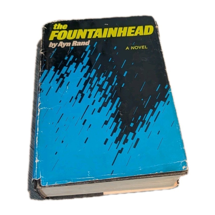 The Fountainhead by Ayn Rand – 1943 Bobbs Merrill Book Club Edition BCE HCDJ