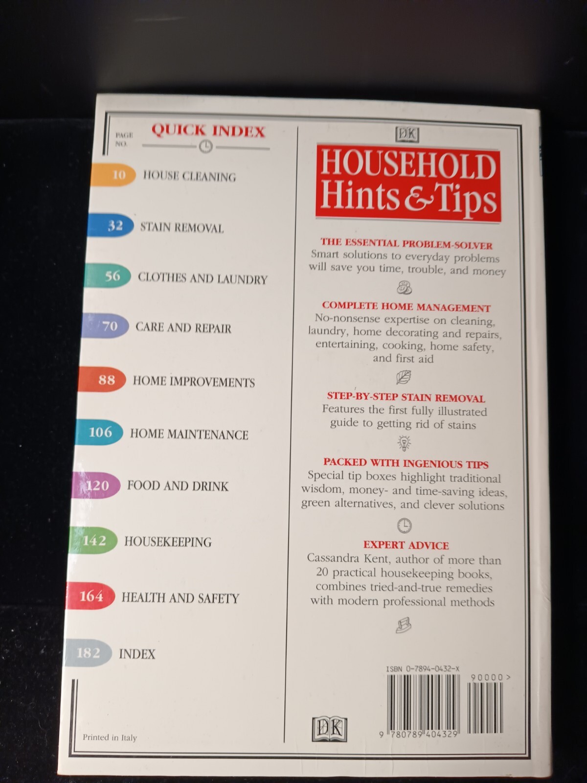 HOUSEHOLD HINTS AND TIPS – PAPPERBACK BY KENT, CASSANDRA VERY GOOD 192 PAGES