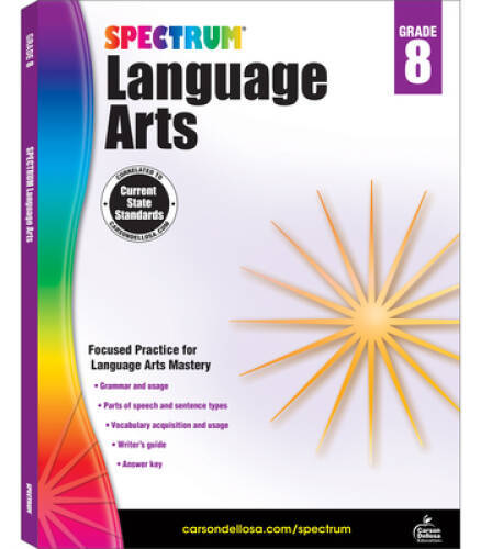 Spectrum Language Arts, Grade 8 – Paperback By Spectrum – VERY GOOD