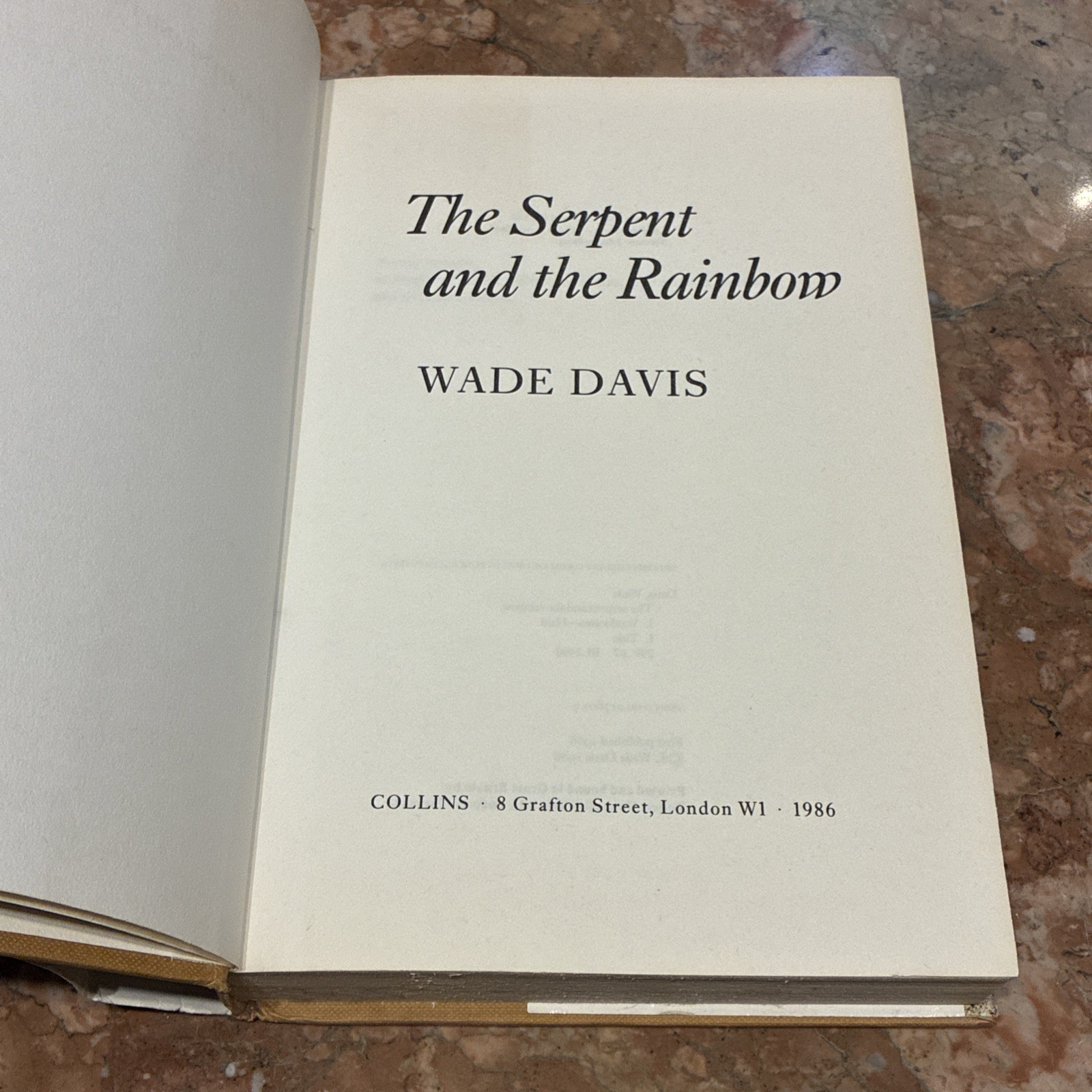 Book The Serpent & The Rainbow Wade Davis Wes Craven Film Movie Horror Books