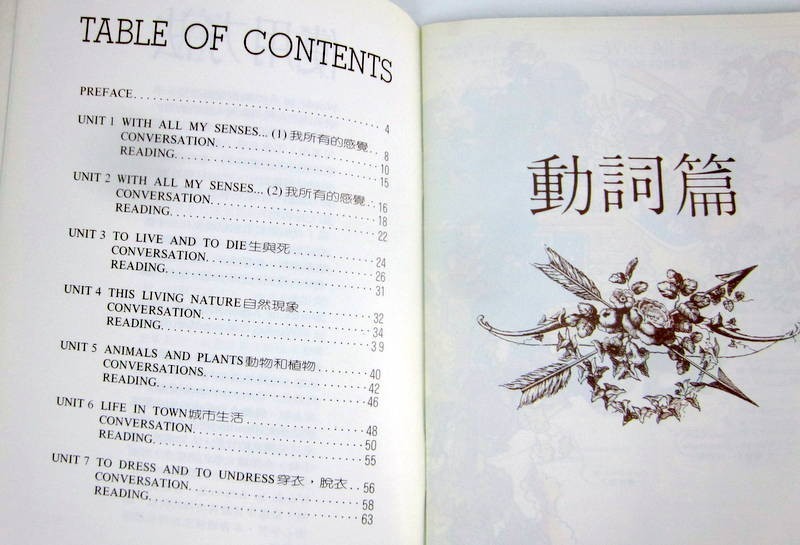 WORDS IN ACTION A Self Teaching System Chinese English Learning 4 5 6 7 8 14 15