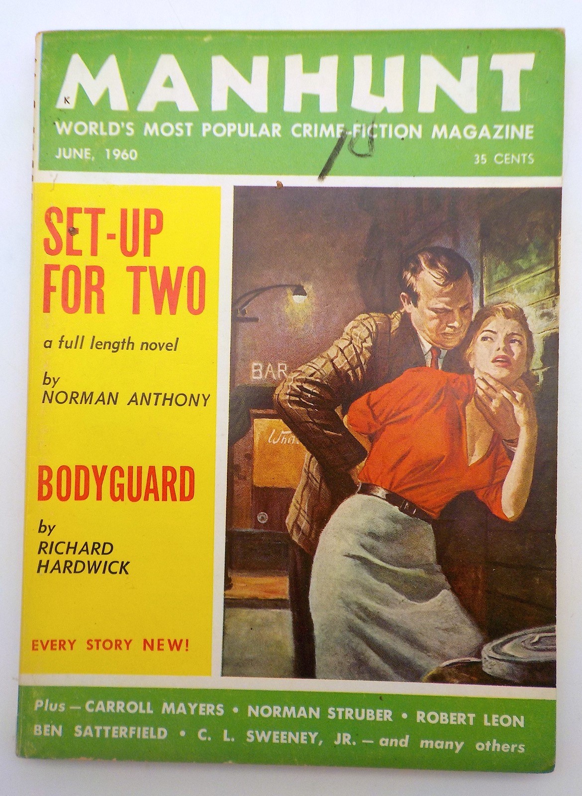 MANHUNT Detective Story Monthly Magazine June 1960