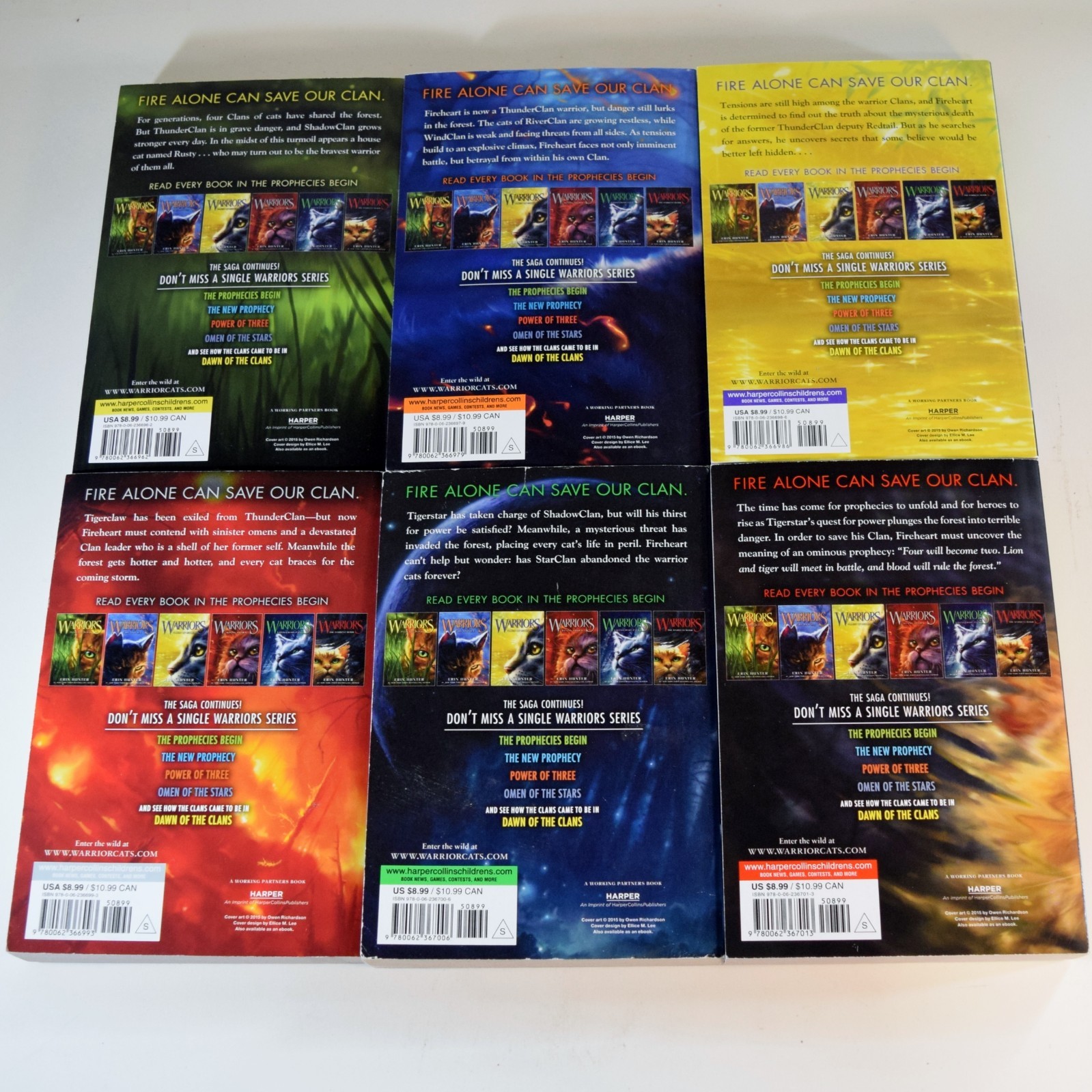 Warriors : Prophecies Begin Box Set : Volumes 1-6 : Complete Series Erin Hunter