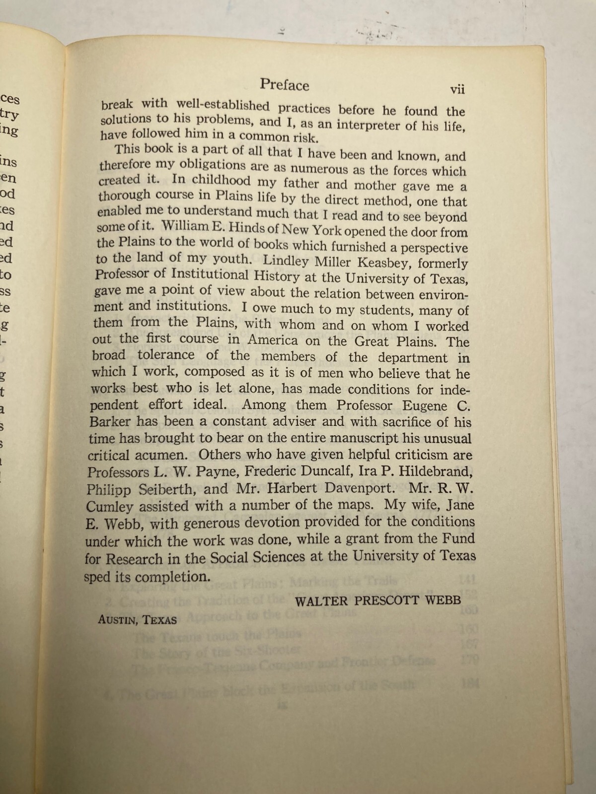 The Great Plains, by Walter Prescott Webb SC 1931 (SAME DAY SHIPPING)