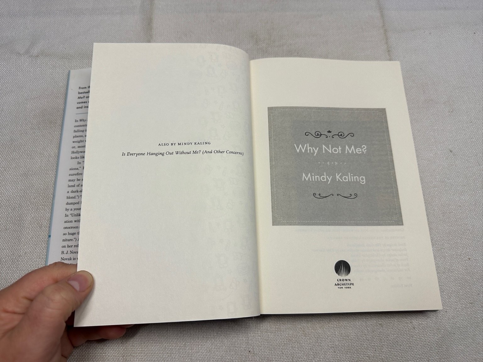 Why Not Me? Mindy Kaling 2015 First Edition Essays Humor Crown Archetype