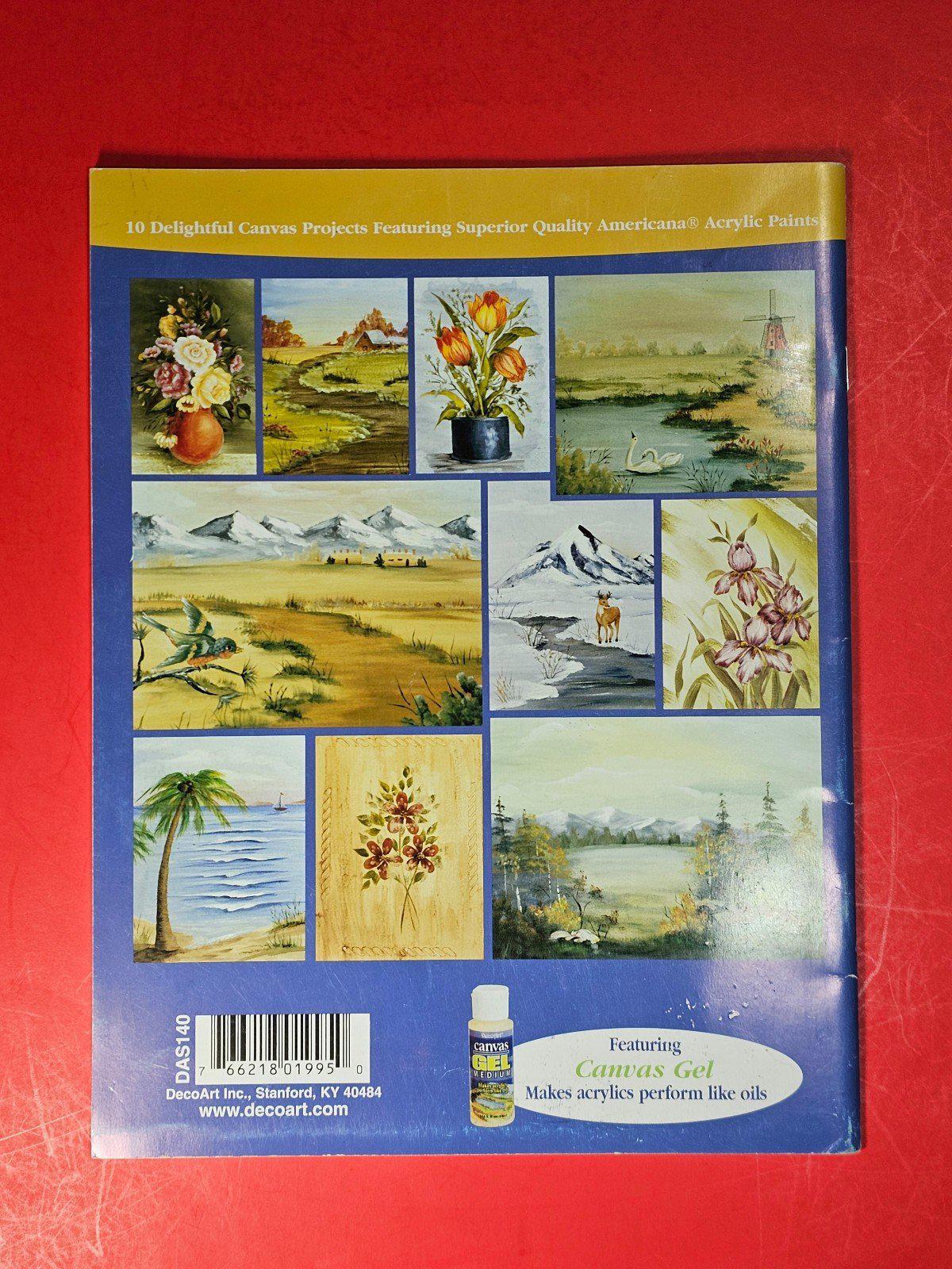 More Acrylic Canvas Painting Step By Step Instructions Guide Manual by DecoArt