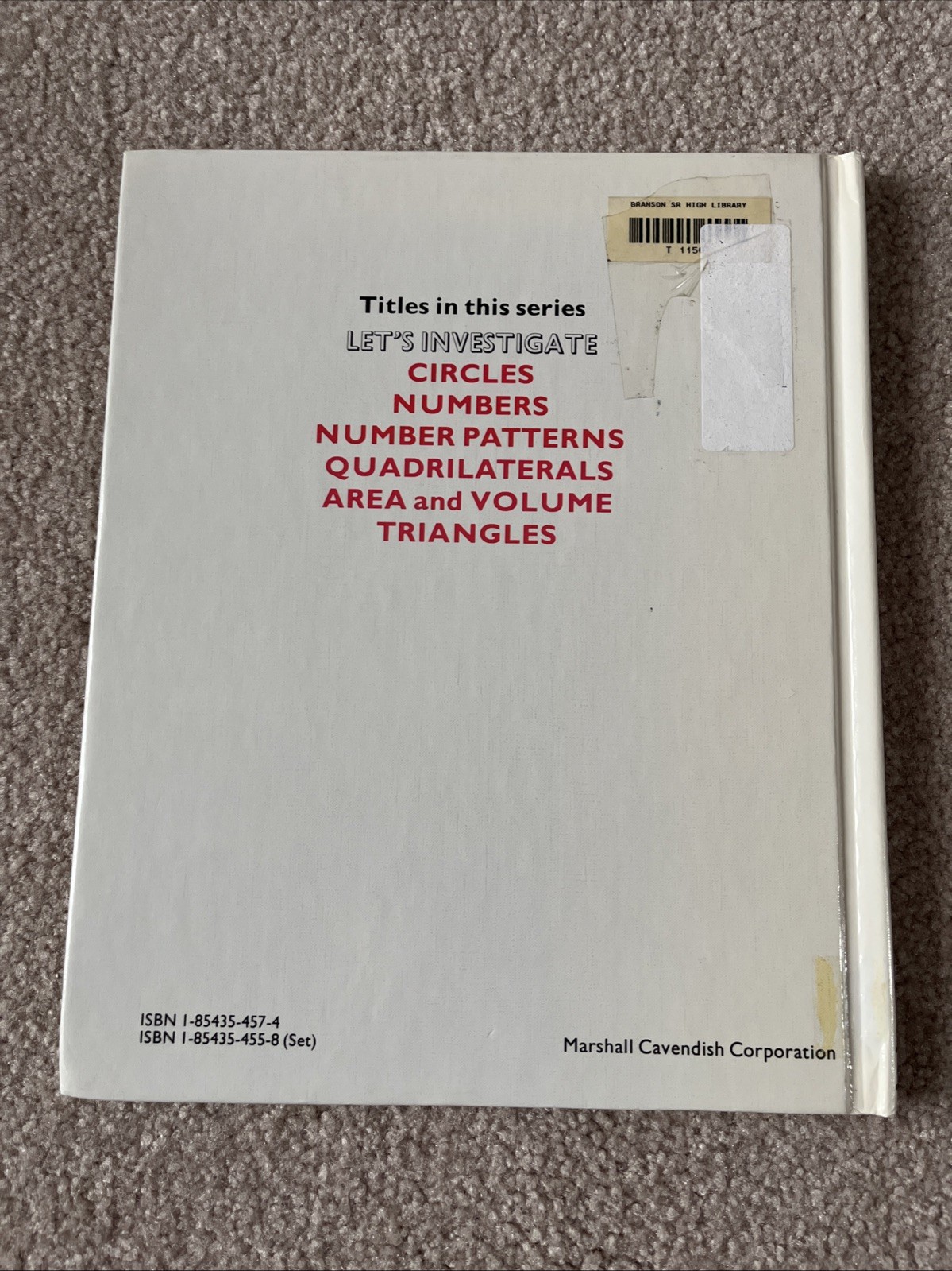 Let’s Investigate Numbers Library Binding Marion Smoothey