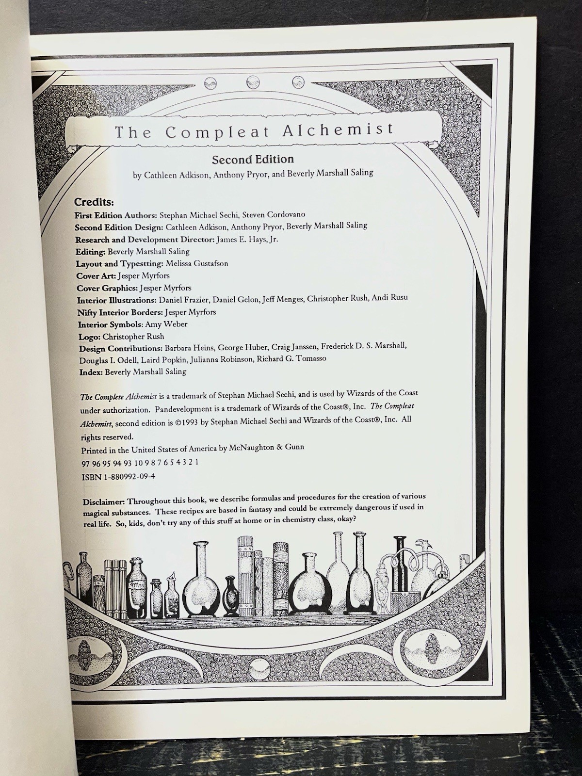 Compleat Alchemist 2nd Ed by Sechi 1993 Sftcvr Wizards of the Coast Like New i1