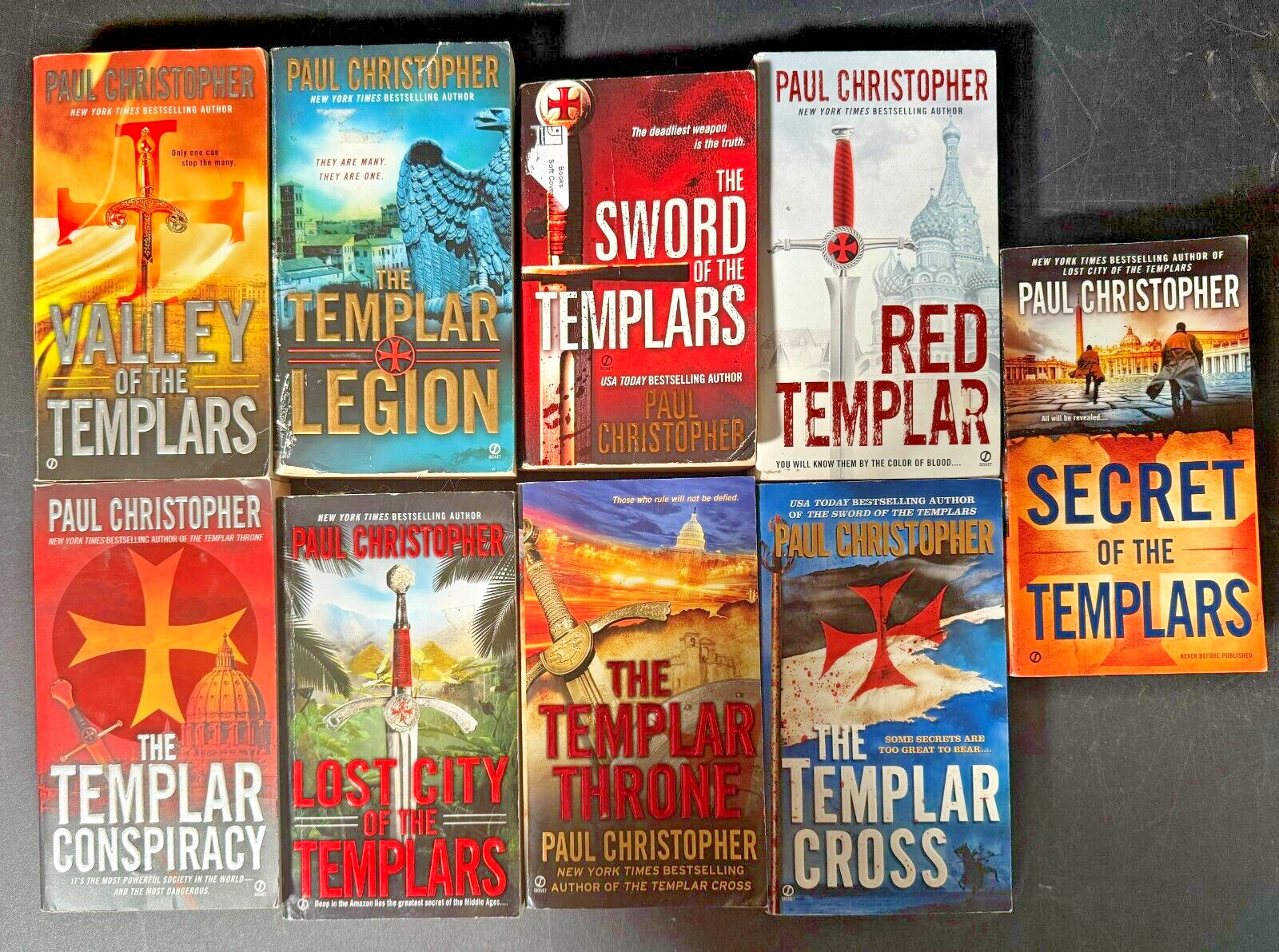 Complete Series Set TEMPLAR 1-9 by Paul Christopher Thriller Lot