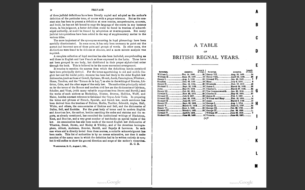 BLACK’S LAW DICTIONARY, 1st Edition 1891 and 2nd Edition 1910 Law Book on USB