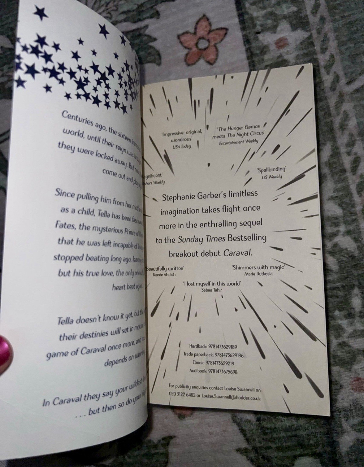 Legendary by Stephanie Garber Paperback uk Uncorrected Proof Caraval uk arc