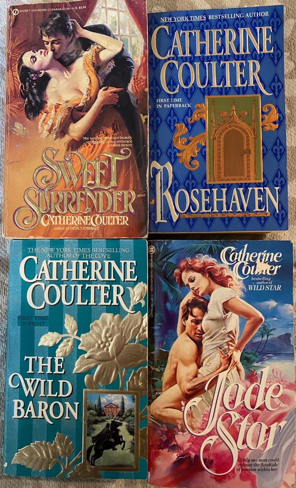 Catherine Coulter – 4 Book Vintage Historical Romance Lot – PB GOOD
